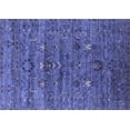 thumbnail image 1 of Ahgly Company Machine Washable Indoor Rectangle Oriental Blue Industrial Area Rugs, 8' x 12', 1 of 4