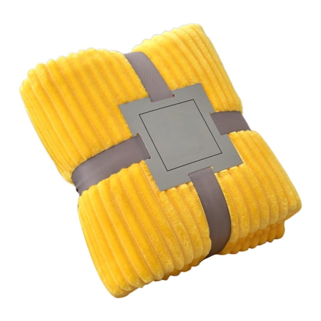 Summer Blanket Plush Solid Color Fleece Blanket with Vertical Stripes Soft Breathable 39x59IN Cooling Comforter Queen Size Couch Blankets And Throws Oversized for Home Office Travel Car