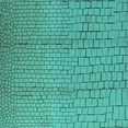 thumbnail image 1 of Ahgly Company Machine Washable Indoor Square Solid Turquoise Blue Modern Area Rugs, 8' Square, 1 of 4
