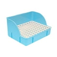 thumbnail image 2 of Caja de arena para conejos, caja de arena para jaulas, inodoro para jaulas, entrenador de orinal para animales pequeños azul, 2 of 9