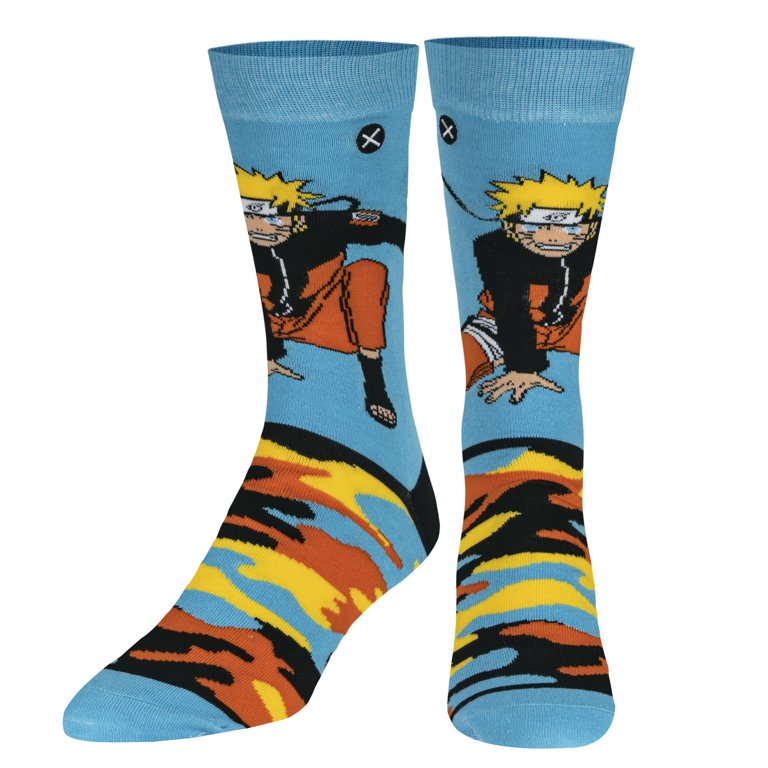 Odd Sox, Naruto Shippuden Anime Socks for Men, Fun Collector Gift Adult  Large