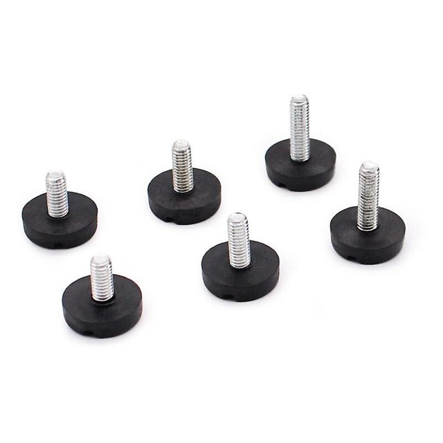 12 Uds. Patas ajustables para muebles, Base deslizante niveladora, pata, mesa, silla, Protector de suelo ajustable, M6 x 20 x 19mm