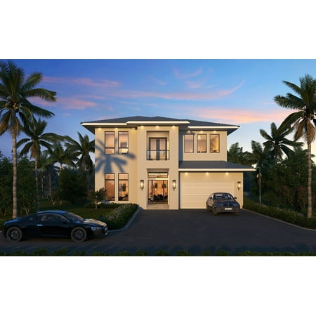 013-3079: Modern Contemporary 3 Bed, 4 Bath Luxury Home Plan, 3079 Sq Ft: Full Blueprints with License to Build by Home Plan Marketplace - Lesuto