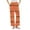Orange, variant on Tnhcen Women's Color Block Stripe Flannel Pajama Pants Fleece Thermal Sleepwear with Pockets Soft Lounge Pants High Waist Elastic S-3XL Multiple Colors Available