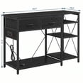 thumbnail image 2 of 55-75 Gallon Fish Tank Stand | Aquarium Stand with Power Outlet, 3-Tier Storage Shelf for Fish Tank, Turtle & Reptile Terrarium, Black, 2 of 6