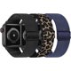thumbnail image 1 of [Paquete de 3] Correa de reloj elástica compatible con Apple Watch Band 38 mm, 40 mm, 41 mm, 42 mm, 44 mm, 45 mm, correa deportiva de nailon trenzado ajustable y transpirable para Iwatc, 1 of 5