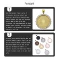 thumbnail image 2 of 1 Bag Rhinestone Pendant Trays Circular Colorful Crystal Inlaid Shiny Jewelry Accessories Electroplating Process for Necklaces Gold 25mm, 2 of 6