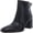 Black Croc Leather, variant on Franco Sarto Womens Tina Leather Embossed Booties Black 6.5 Medium (B,M)