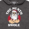 thumbnail image 3 of Instant Message - Christmas Santa Claus North Swole - Men's Pullover Hooded Fleece Sweatshirt, 3 of 6