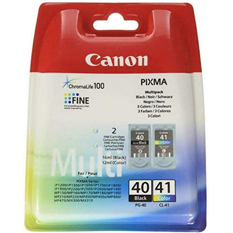 Canon, Ink Cartridge Set, PG-40 and CL-41, Black and Tri-Color