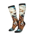 thumbnail image 2 of Fotbe Animal Filled Noahs Ark print Women's Men's Novelty Crew Socks Cotton Socks Knee High Socks for Walking,Running,Nurses,Pregnancy, 2 of 8