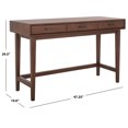 thumbnail image 6 of SAFAVIEH Hawthorn Solid Retro 3 Drawer Writing Desk, Brown, 6 of 15