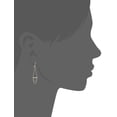 thumbnail image 4 of Au Naturale 14k Yellow Gold Tube Swing Chandelier Earrings (2.6 inches long), 4 of 7