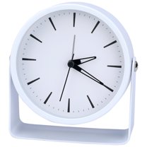 Unique Bargains Vintage Tabletop Alarm Clock White 4.5"L x 1.6"W x 5.0"H