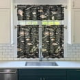 thumbnail image 3 of Kitchen Food Cooking Chef Kitchen Curtain Valance 3 Piece Set for Kitchen Curtains and Valance Set Short Curtain Sink Window Decor 36 Inch Small Window Treatment Tier 27.5x36 Length, 3 of 6