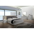 thumbnail image 5 of 2 Pc Modern Bedroom Furniture Set, California King Platform Bed with LED Headboard, Side Nightstand, Laquer Finish, 5 of 5