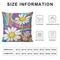 thumbnail image 5 of WERPE 70S Groovy Flower Throw Pillow Covers Boho Rainbow Floral Cushion Covers for Lumbar Support, Hippie Flowers Bohemian Daisy Pillow Covers, Retro Funky Decorative Pillow Covers, 5 of 5