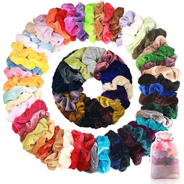 50 Couleurs Lastiques Ratter En Velours, Corde Gratter Pour Accessoires De Cheveux Pour Femmes Ou Filles
