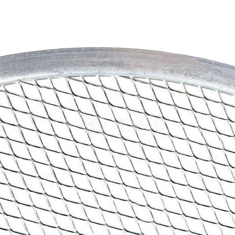 Yaoliucp 2 Pcs Pizza Screen Stainless Steel 13 In Round Mesh Pizza Tray For Oven Non Stick Heat Distribution Baking BBQ Seamless Grill Mesh Mat For Restaurant, Home, Pizza Screen 12 Inch