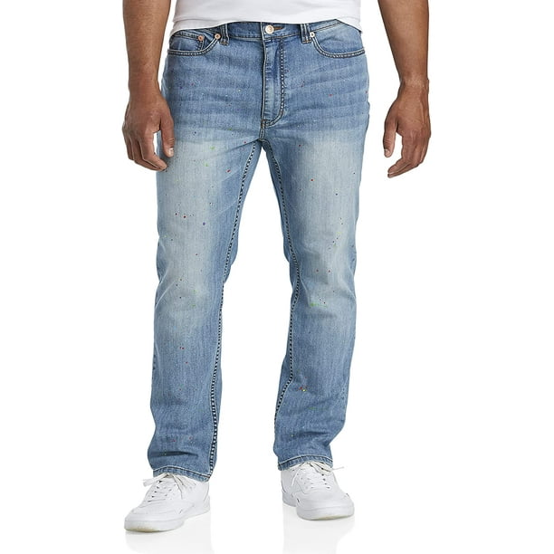 True Nation TaperedFit Paint Splatter Jeans