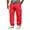 Red_001, variant on Domuza Cargo Sweatpants Men Big and Tall Wide Leg Drawstring Sweatpants 2026 Fashion Work Open Bottom Jogger Pants with Multi Pockets Army Green L