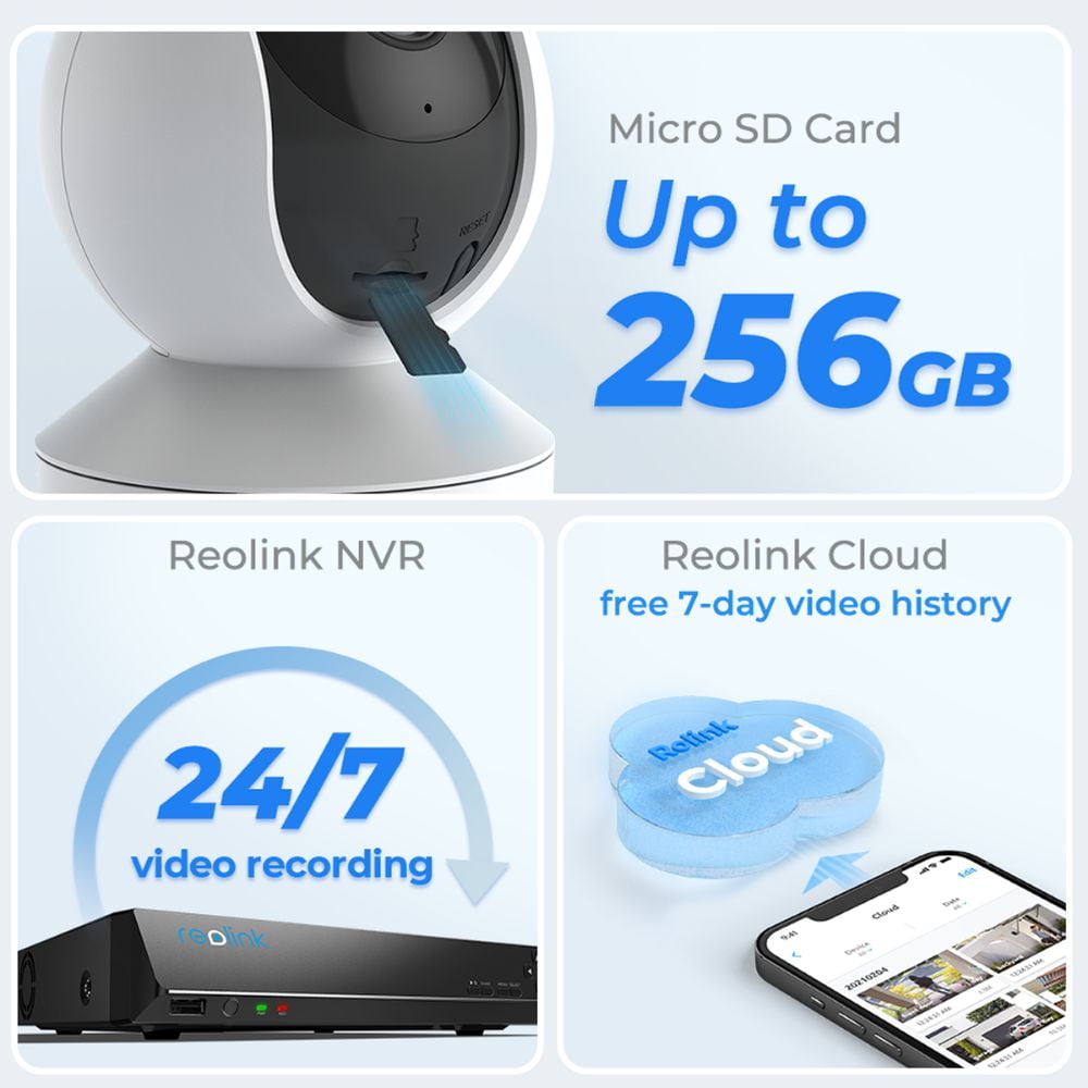 Reolink E1 4MP Pan & Tilt Indoor DC Wi-Fi Security Camera with 360° Coverage, Crying Detection, Smart Auto-Tracking & Two-Way Audio
