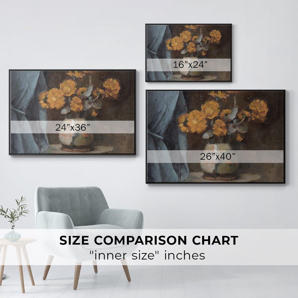 Vintage Botanical Print-LXXX By Wexford Home Framed in Black Wood Gallery Wrapped Canvas 17 in. x 25 in.