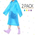 thumbnail image 1 of Poncho de lluvia portátil para niños, chubasquero reutilizable con capucha y mangas, duradero, ligero y perfecto para actividades al aire libre Xemadio LRWJ109-2, 1 of 7