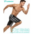 thumbnail image 2 of 9 Inch Men Swim Trunks 2 in 1 with Compression Breathable Liner Quick Dry Stretch Zipper Pockets Summer Beach Shorts for Cruise Beach Pool Board, 2 of 6