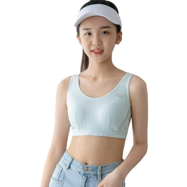 Cotton Sport Bra for Teen Girls 14-16 - High School Students Students  Shockproof Ultra Comfort Soft Bra Vest(1-Packs) 