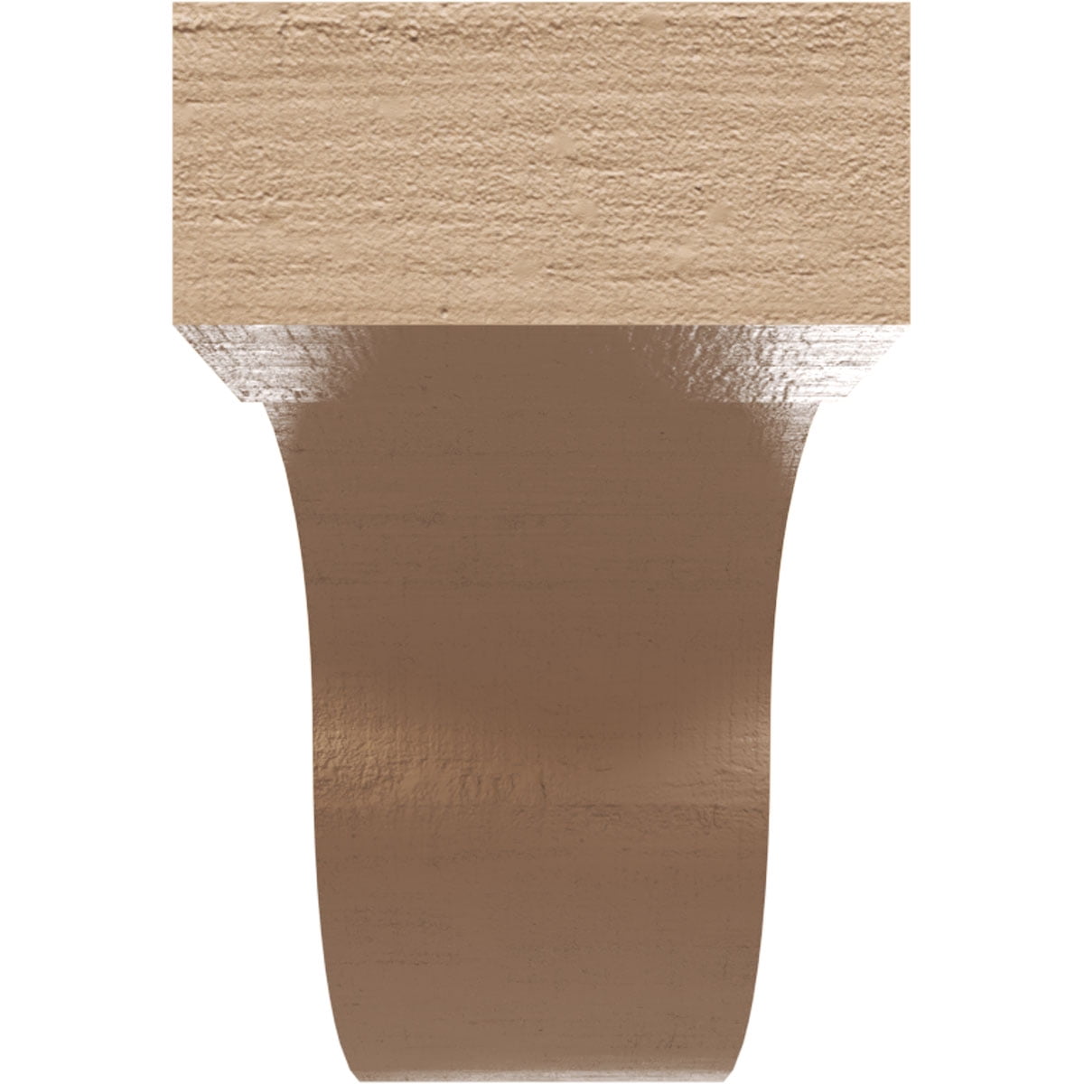 2"W x 12"D x 4"H Thin Del Monte Rough Cedar Woodgrain TimberThane Corbel, Primed Tan