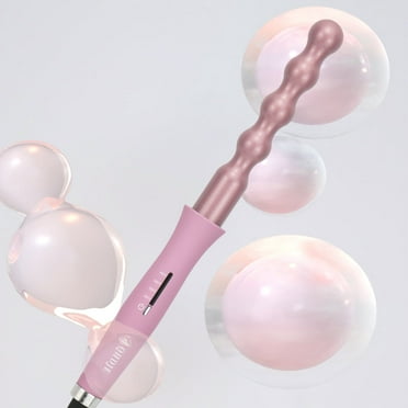 Curling Wand, 15S Fast Heat-up, Curling Iron with Bubble Wand, Hair Curling Wand for One Pass to Achieve Beautiful Curls, Gloves Include, Dual Voltage, Gifts for Women