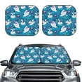 thumbnail image 2 of Salouo Swan On The Pond Pattern Car Windshield Sun Shade Foldable | Front Windshield Shade for Sun, Heat and UV Rays | Interior Sun Protection-Large, 2 of 6
