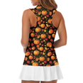 thumbnail image 5 of Whosucclay Pumpkin and Pine Cone Pattern Tennis Athletic Tank Top for Womens, Soft Women's Sleeveless Golf Shirts Breathable V Neck Workout Tank Tops, 5 of 8