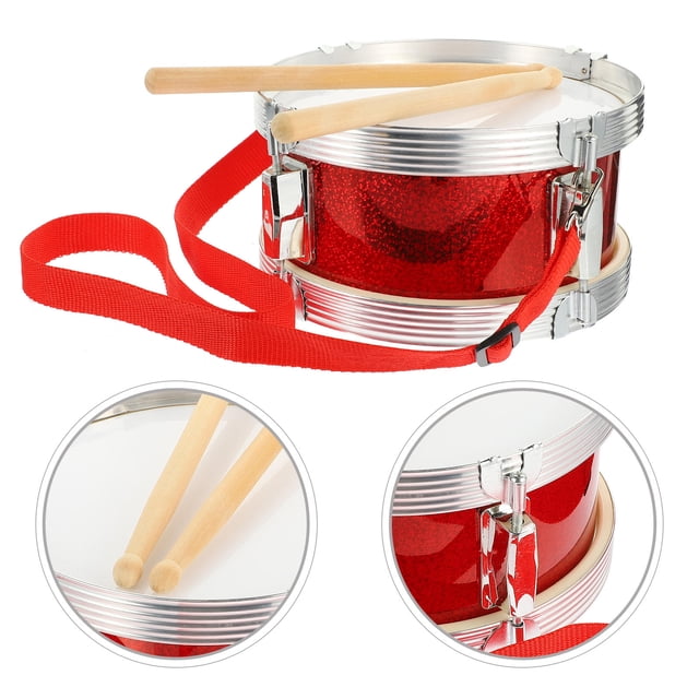 WEUVEB 1 Set Preschool Musical Instruments Snare Drum with Stick for Students and Teens Assorted Color 8 Inches