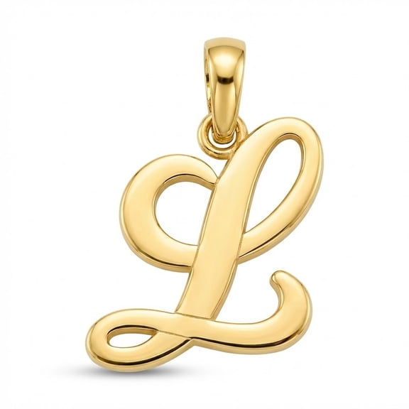 Charm America - Gold Initial Letter "L" Charm - 14 Karat Solid Gold