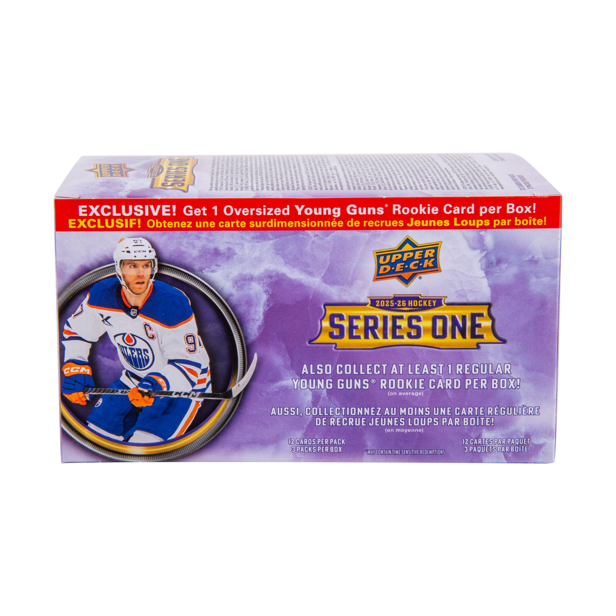 2025-26 Upper Deck Series 1 Hockey Trading Cards Blaster - Exclusive Oversized Young Guns!
