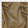 thumbnail image 3 of Soimoi Brown Cotton Duck Fabric Shells Ocean Decor Fabric Printed Yard 56 Inch Wide, 3 of 6