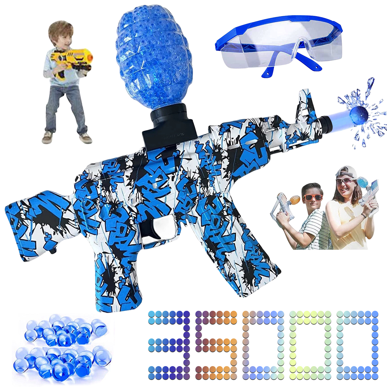 Gel Blaster Toy Splatter Ball Electric Splat Splatrball Gun With 35000