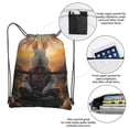 thumbnail image 3 of Pofeuu Flower Meditating Rabbit Print Drawstring Backpack Water Resistant String Bag Sports Sackpack Gym Sack with Side Pocket for Men Women, 3 of 6