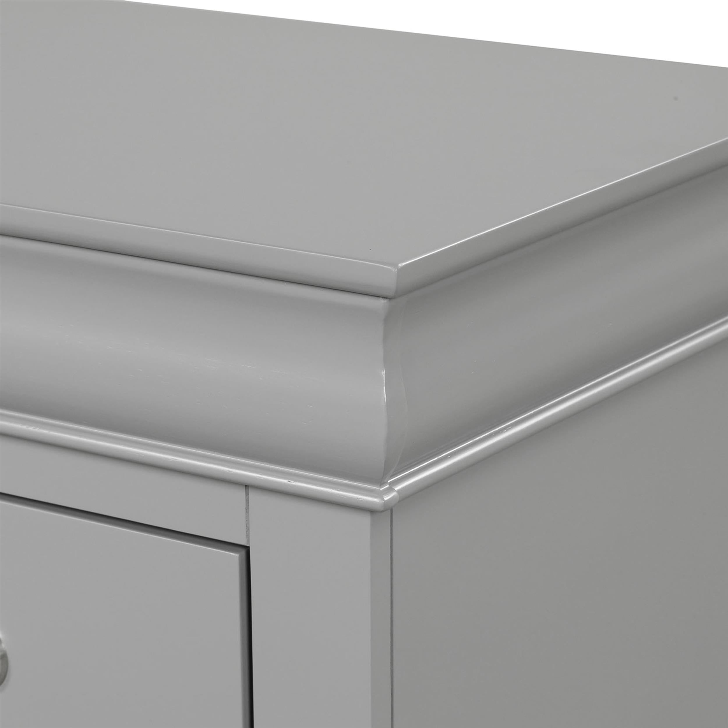 Furniture of America Toni Wood 2-Drawer Nightstand in Gray (Set of 2)