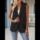 thumbnail image 5 of Chaleco Sin Mangas de Verano para Mujer, Estilo Informal, para Oficina, con Bolsillos. Negro L, 5 of 9