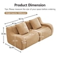 thumbnail image 3 of Camel Cloud Couch Loveseat, Modern Teddy Fabric Boneless Sectional Sofa in a Box for Living Room, Modular Floor Couch, No Assembly Required, Sofas para Sala, 3 of 8
