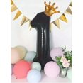 thumbnail image 2 of 2pcs/Pack Black Party Balloon (Including Number & Crown Shaped) For Birthday, Festival Party, 2 of 5
