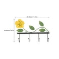thumbnail image 5 of 2 Pieces Gold Iron Rose Hook Hat Hanger Wall Hanger Child 29.5x20cm Yellow, 5 of 8