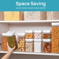 thumbnail image 2 of Vtopmart Contenedores herméticos de almacenamiento de alimentos, 7 piezas de contenedores de cereales de plástico sin BPA con tapas de fácil cierre, para organización y almacenamiento de despensa de c, 2 of 5