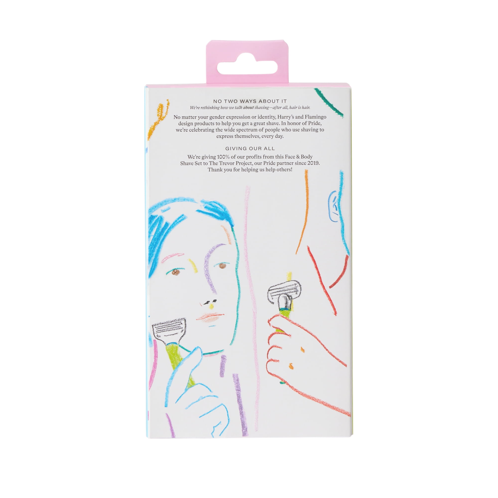 Harry's and Flamingo Pride Face and Body Shaving Razor Set, 4 Piece