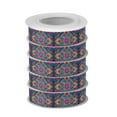 thumbnail image 2 of 5 Rolls Christmas Ribbon 1.5 inch Wide Decorative Ribbon for Gift Wrapping and Holiday Decorations Colorful Delicate Floral, 2 of 7