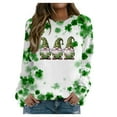 thumbnail image 1 of Xuyuer Women's Round Neck St. Patrick's Day Printed Long Sleeve Shirts Sweatshirt - Festive Holiday Graphic Pullover Top for Seasonal Parties, Gift Exchanges and Cozy Spring Summer Wear, 1 of 5