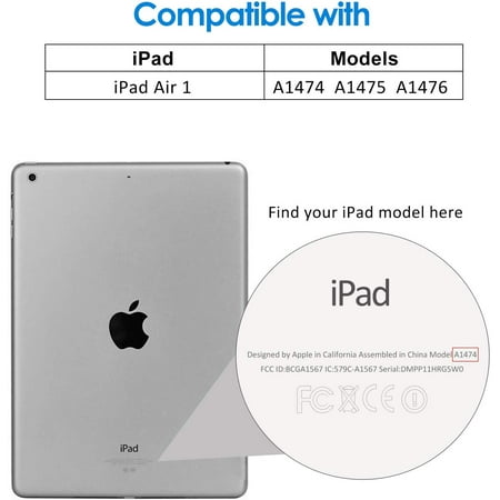 JETech Case for Apple iPad Air 1st Edition (NOT for iPad Air 2
